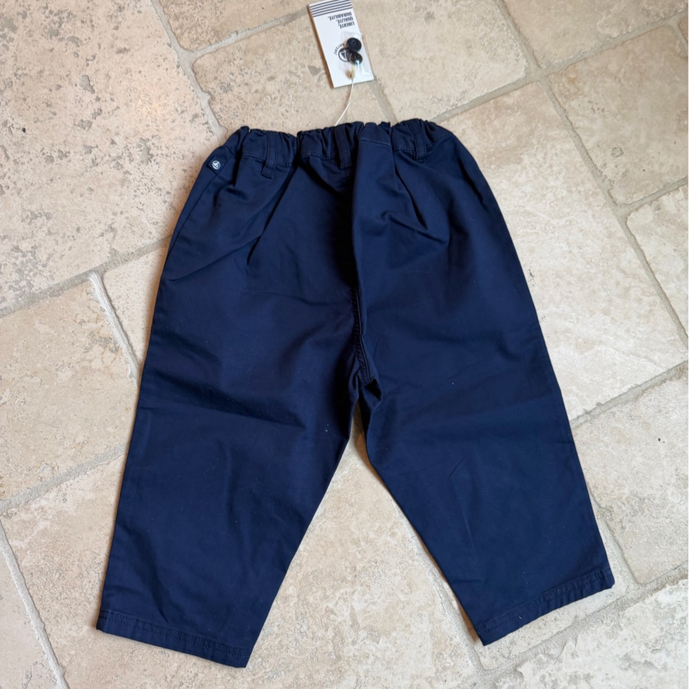 Petit Bateau Classic Navy Boys Twill Bottoms NWT - Picture 4 of 5